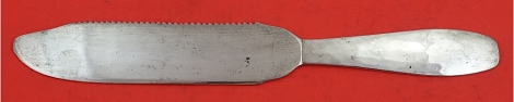 Cake Saw flat handle all-sterling serrated 10 3/8